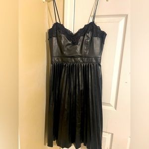 Faux leather dress by Express